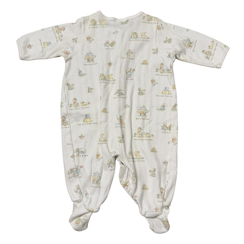 Vintage Carter's Storybook Nursery Rhyme Footie Pajamas Unisex Size 0-3 Month - Picture 2 of 5
